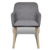 2 pcs Fabric Dining Chair Set with Oak Legs thumbnail-4