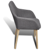 2 pcs Fabric Dining Chair Set with Oak Legs thumbnail-5