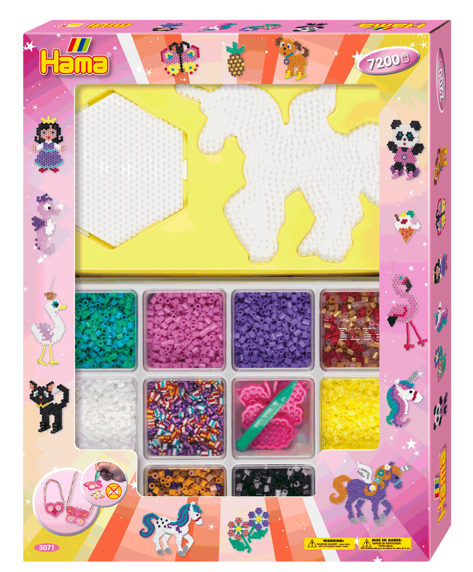 Hama - Midi Open Giftset 7200 beads - Pink (383071)