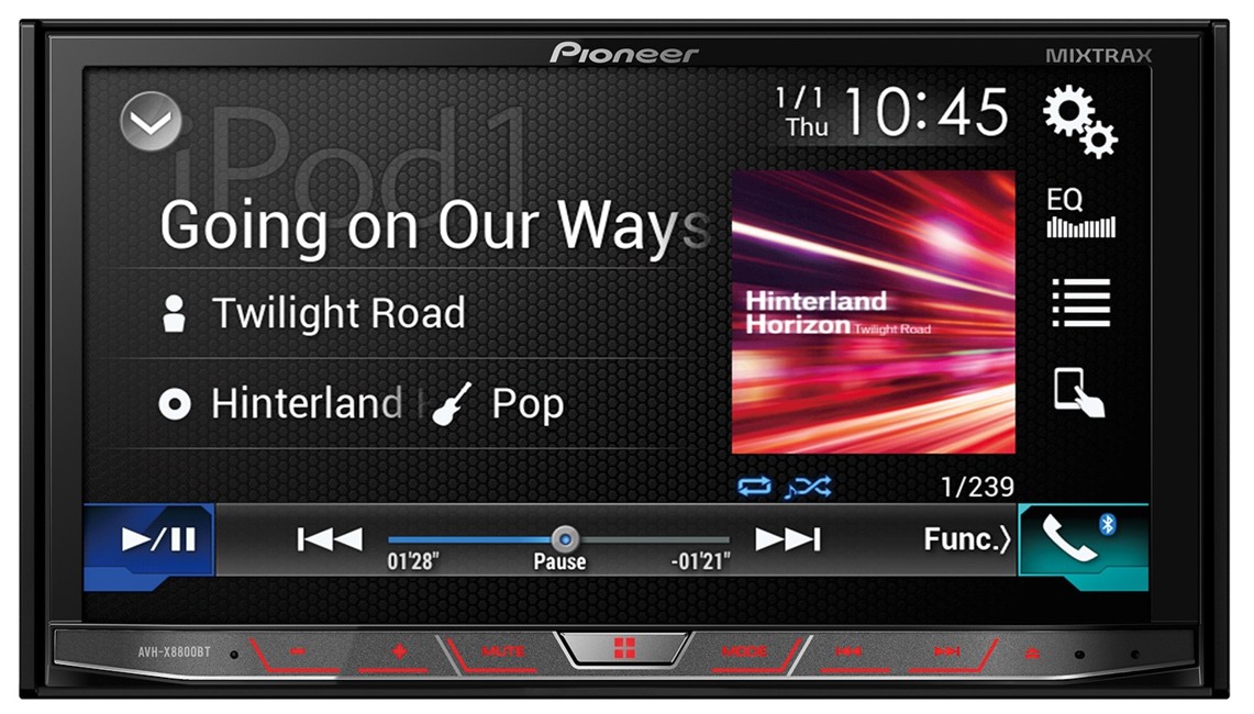 Pioneer AVH-X8800BT CarPlay og Bluetooth