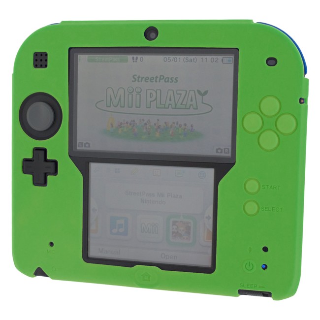 Protective case for 2DS Nintendo Silicone gel cover ZedLabz – green