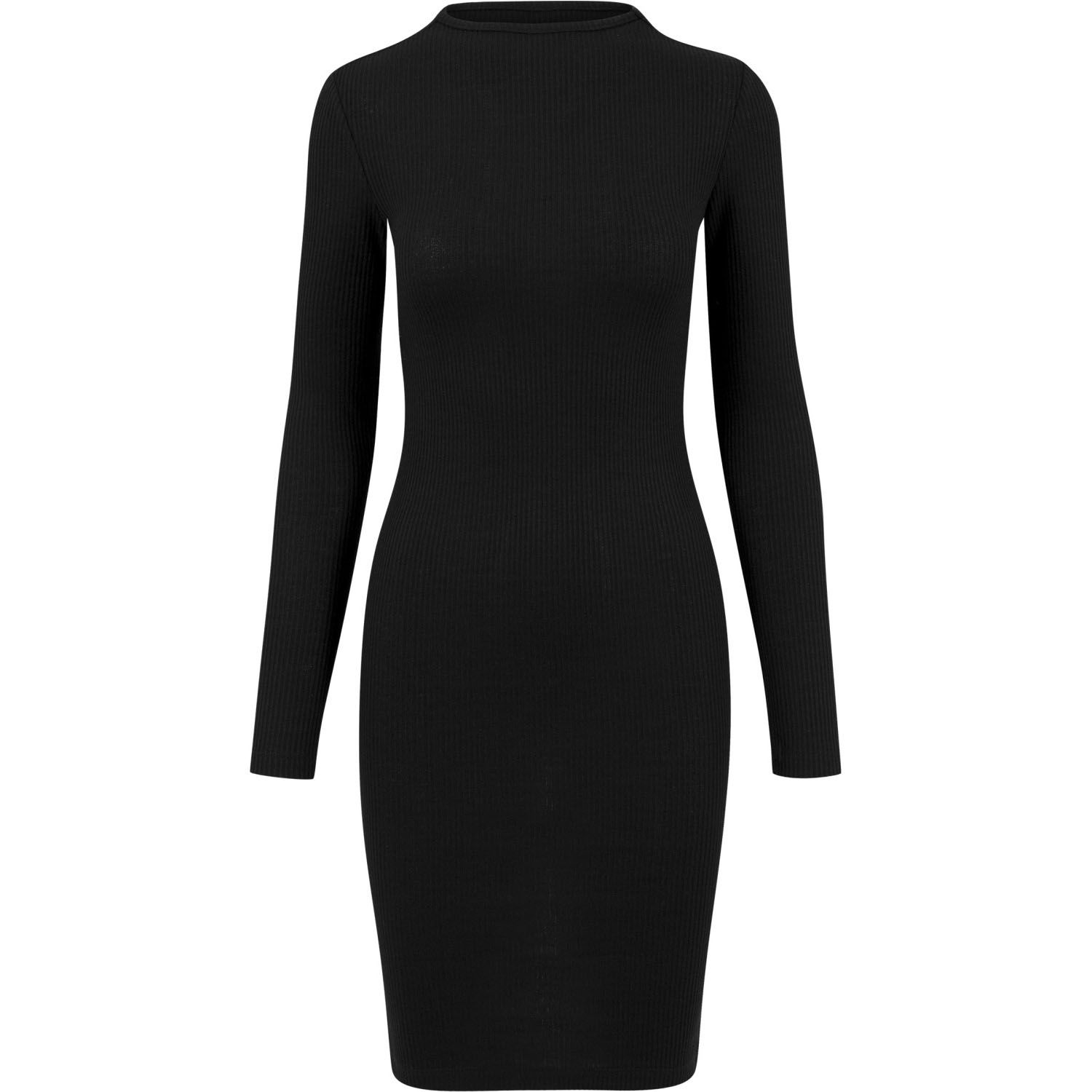 Buy Urban Classics Ladies - RIB JERSEY Dress black
