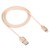 HAWEEL iPhone Lightning Kabel 1m Woven Style Meal Head (Gold) thumbnail-2