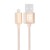 HAWEEL iPhone Lightning Kabel 1m Woven Style Meal Head (Gold) thumbnail-1
