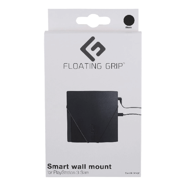 PS3 Slim wall mount by FLOATING GRIP®, Black