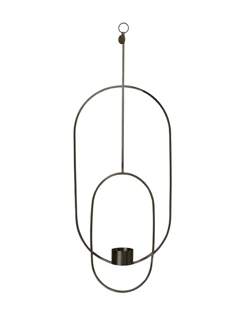 Ferm Living - Haning Lysestage Oval - Sort