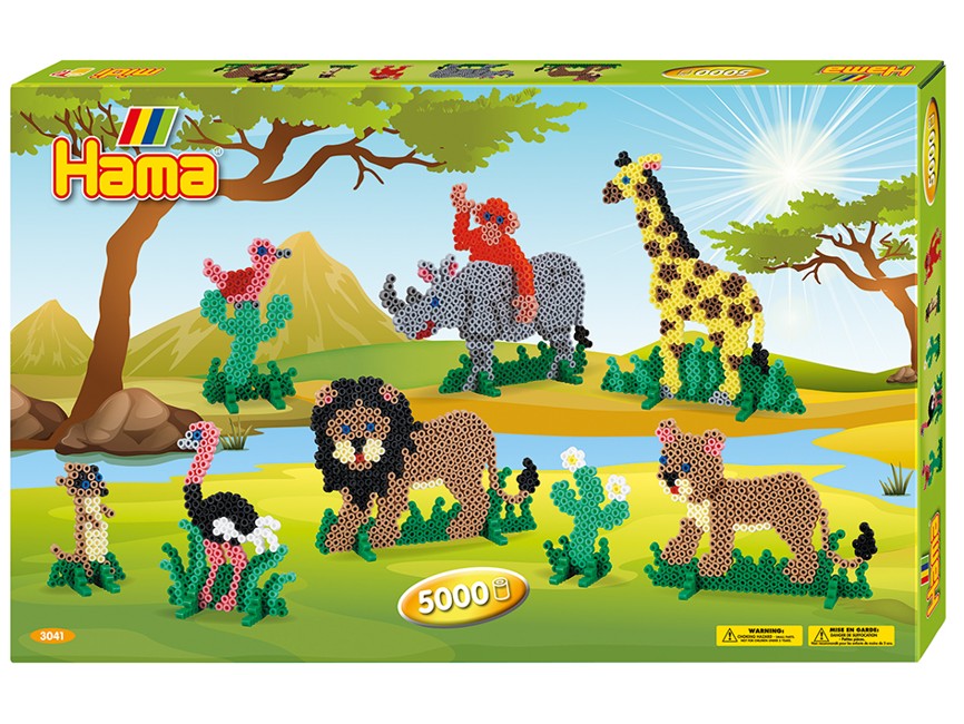 HAMA - Midi Beads -  Giant Gift Box - Safari (3041)