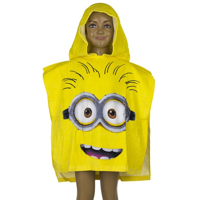 Minions Badeponcho Double Sided Hooded Towel Poncho 110*55 cm