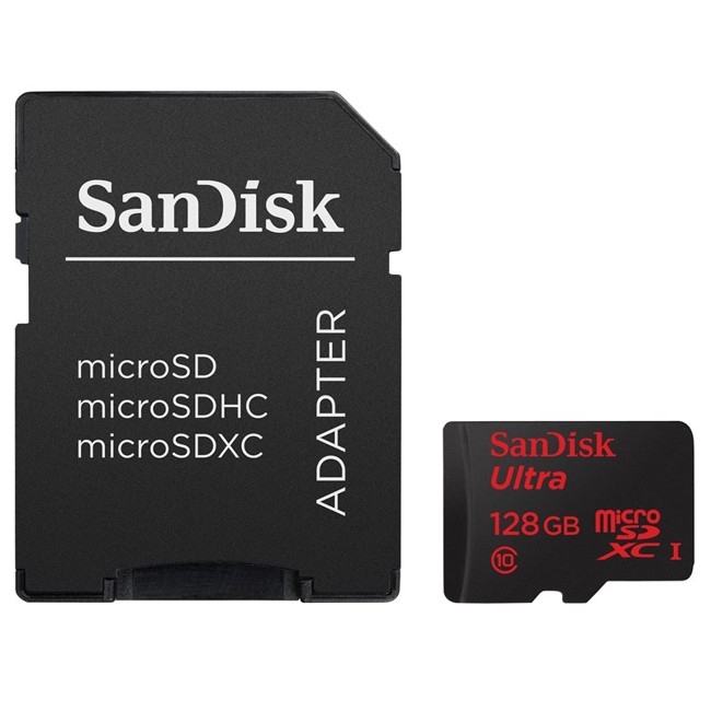 Sandisk - Memorycard MicroSDXC Ultra 128GB 80MB/s