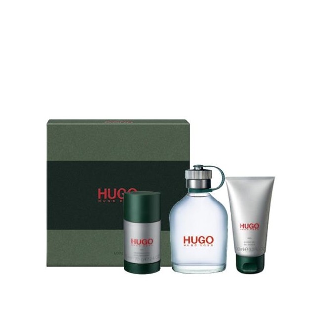 Hugo Boss - Hugo Man 125 ml EDT + Deo stick 75 ml + Shower Gel 50 ml - Gavesæt