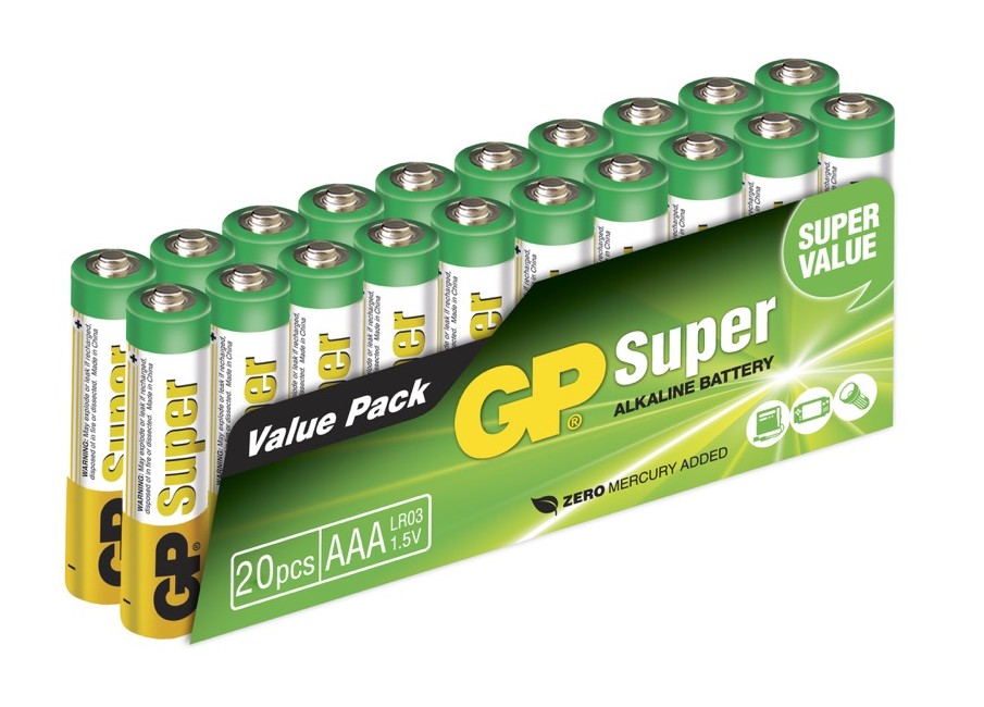 GP Super Alkaline AAA - 20 batteries