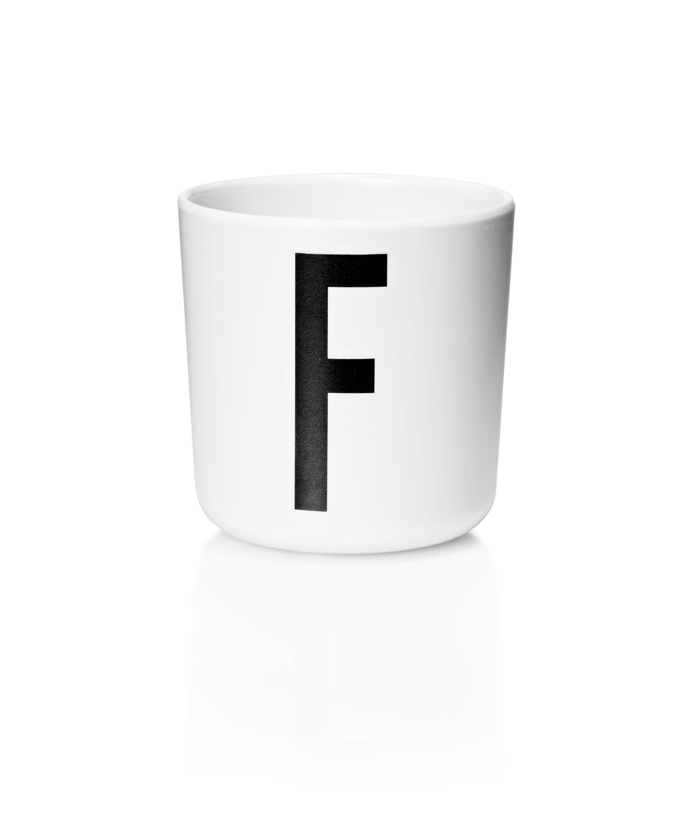 ​Design Letters - Personal Melamine Cup F - White (20201000F)