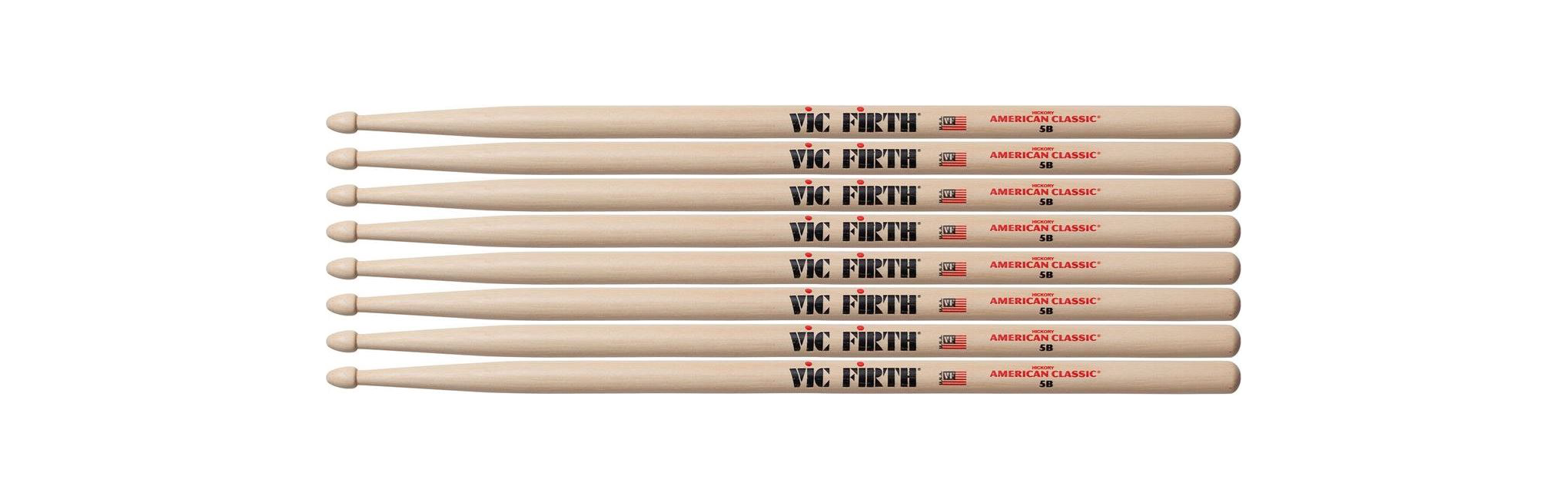 Vic Firth - 5B American Classic "Promotional 4-Pack" - Trommestikker
