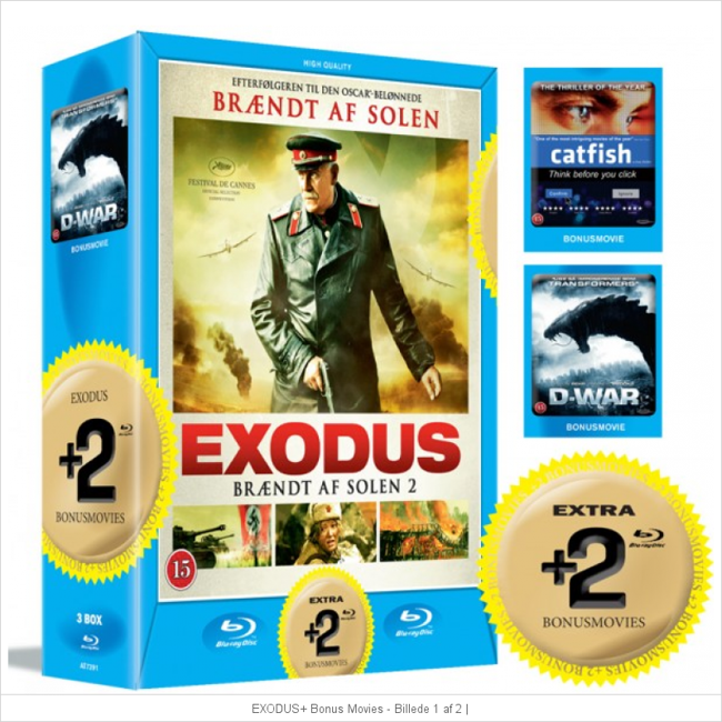 Brændt af solen 2/Exodus+ bonus movies - Catfish / D-War (Blu-Ray)