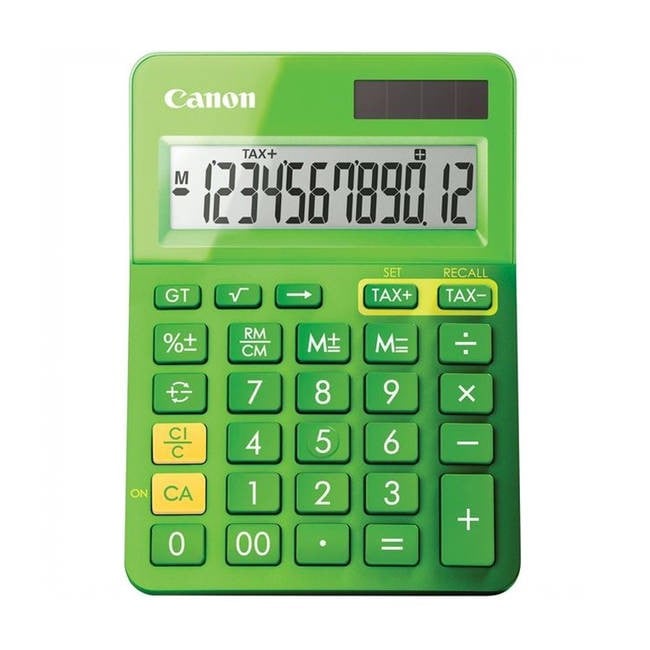 Canon LS-123K Metallic Green Dual Powered Calculator (9490B002AA)