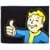 Bethesda Fallout 4 Fabric Vault Boy Black ID & Card Bi-Fold Wallet thumbnail-1