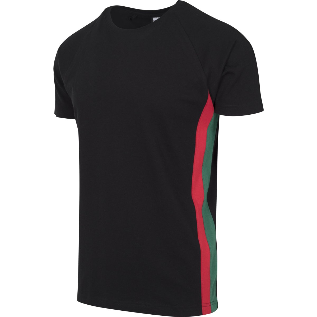 Buy Urban Classics - Raglan Stripe Shirt black / red / green