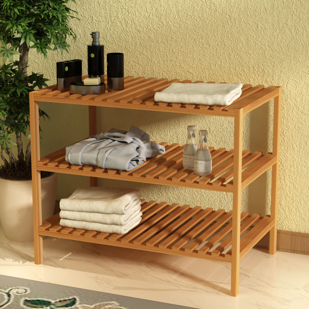 Buy vidaXL Sink Shelf Solid Walnut Wood 65x40x55 cm