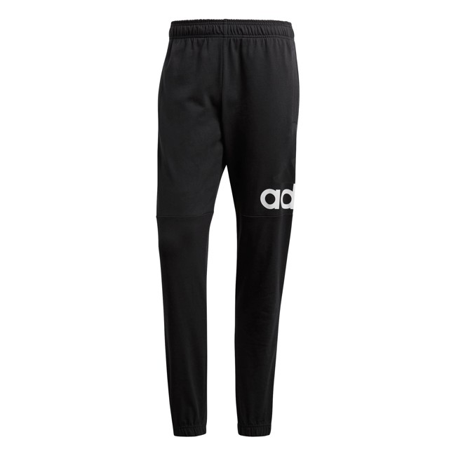 adidas Essential Logo Mens Tapered Tracksuit Pant Trouser Black/White - L