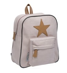 Smallstuff - Little Backpack w. Leather Star - Powder Gold