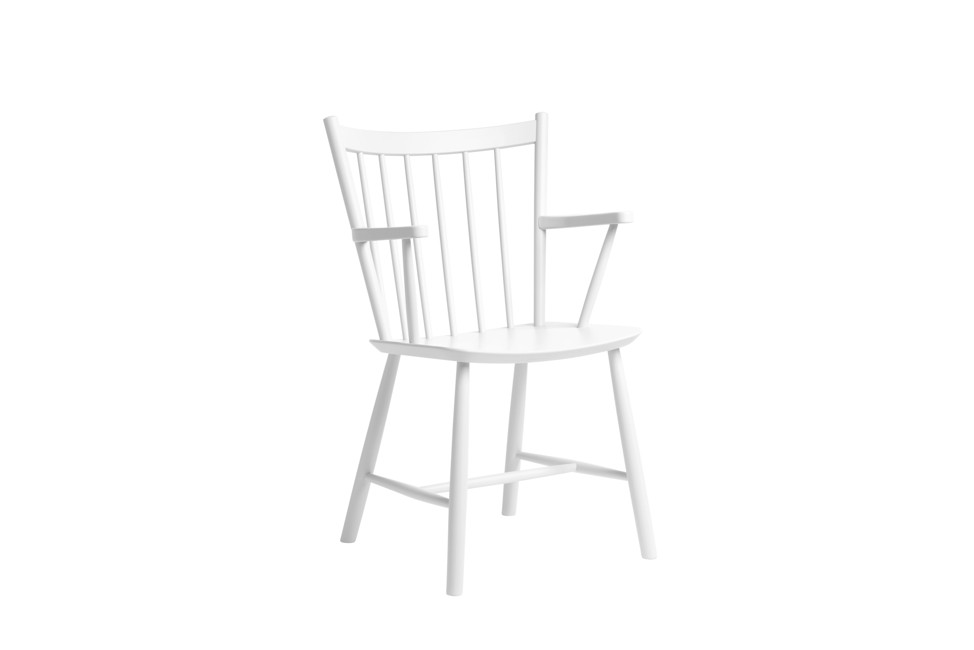 HAY - FDB J42 Chair - Lakeret Solid Bøg - Hvid