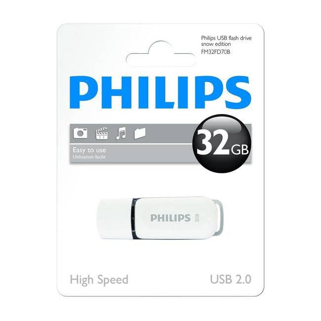 Philips 32GB USB 2.0 Snow Edition Flash Drive