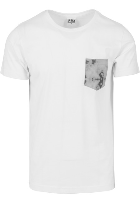 Urban Classics 'Contrast Pocket' T-shirt - Hvid