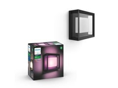 Philips Hue - Econic Square Wall Lantern Schwarz - Weiß & Farbe Ambiance