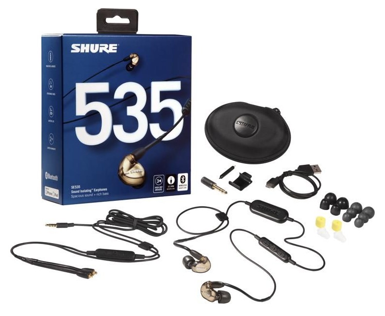 Shure - SE535 - Trådløs Lyd Isolerende In-Ear Hovedtelefoner (Bronze)