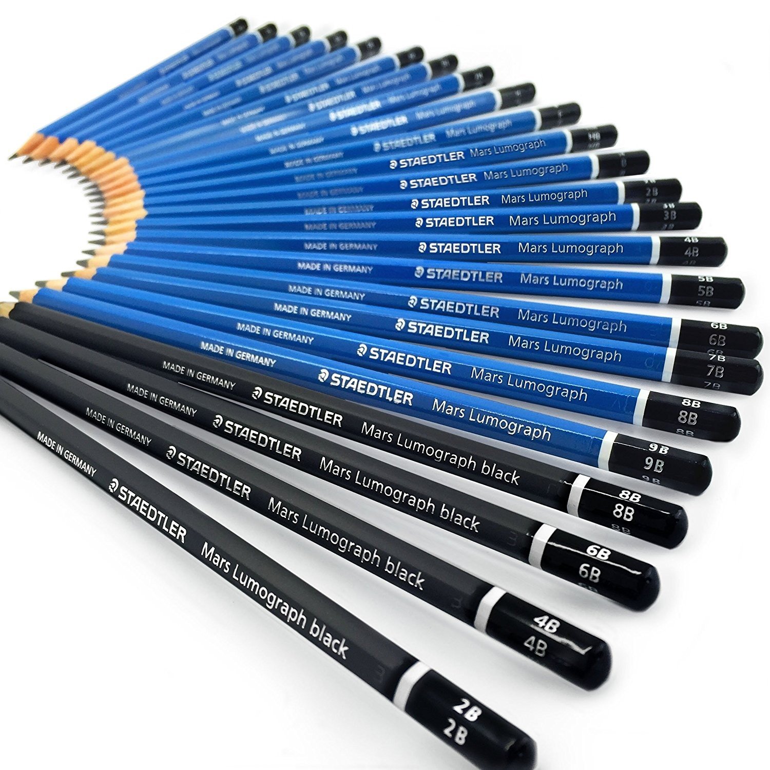 Buy Staedtler Mars Lumograph Metal Box 24 Black Pencils 100g24s