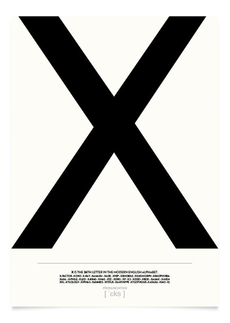 Kortkartellet - X - Plakat 50 x 70 cm
