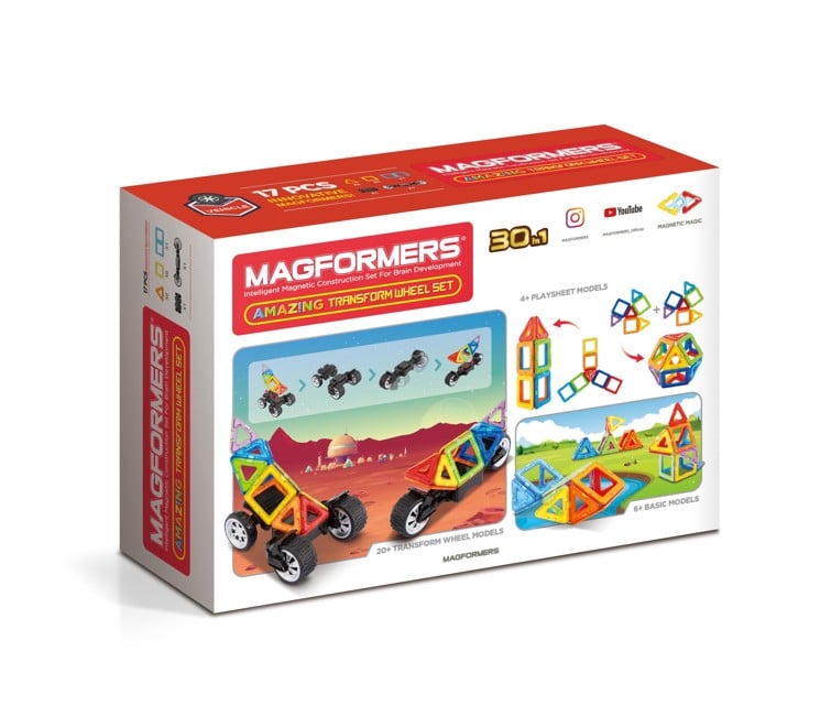 Magformers - Amazing Transform Vehicle set, 17 pc (3068)