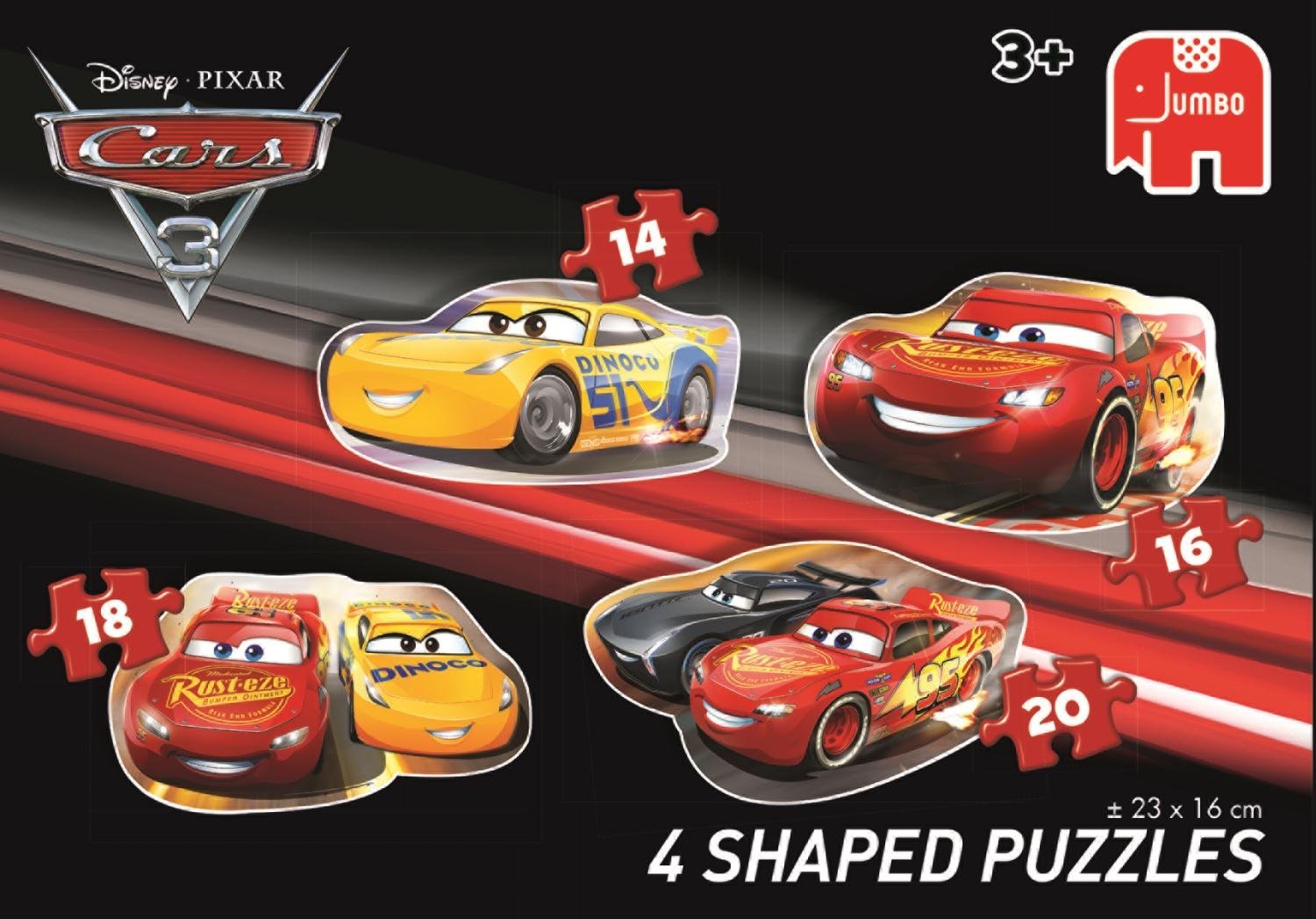 Disney "Cars 3" Shaped Puzzles in Box 14/16/18/20-Piece 
