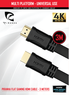 Piranha High Speed HDMI Cable 3M