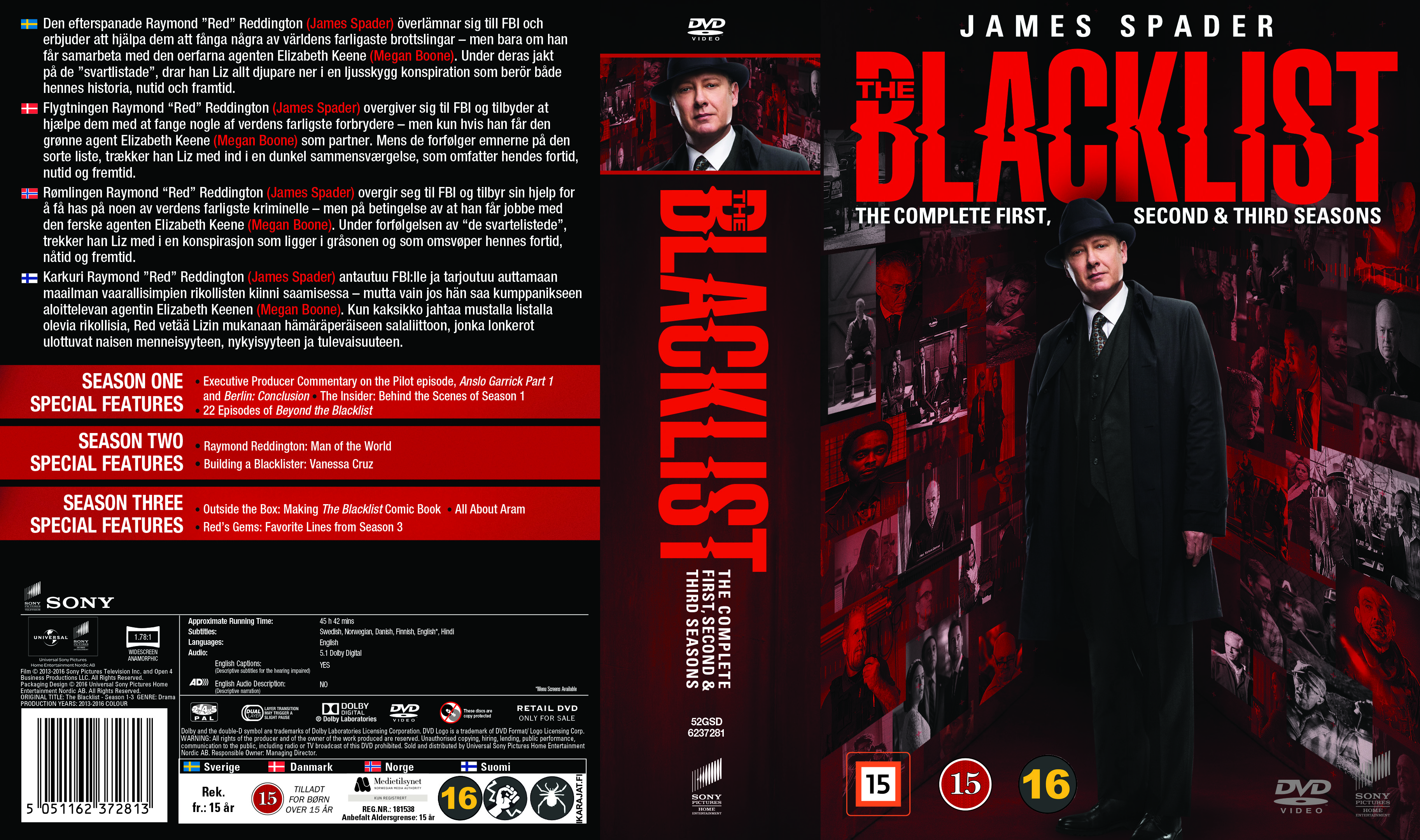 blacklist season 3 dvd