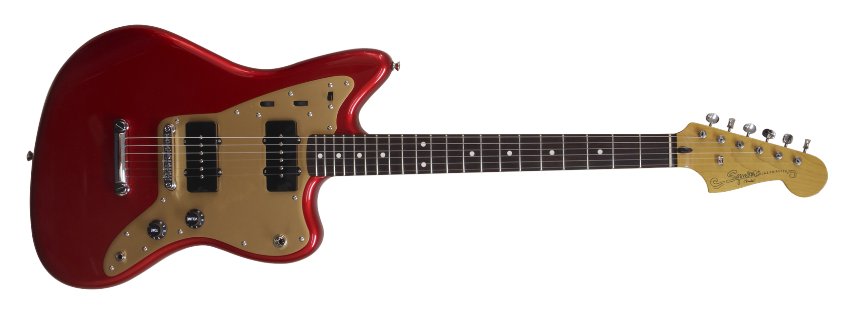Fender Squier Deluxe Jazzmaster Elektrisk Guitar (Candy Apple Red)