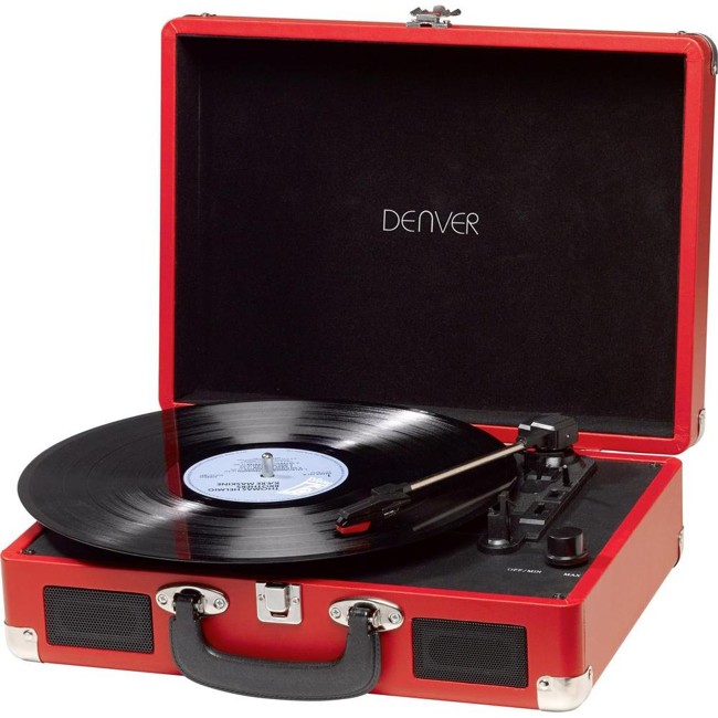 Denver Portable Record Player - Red
