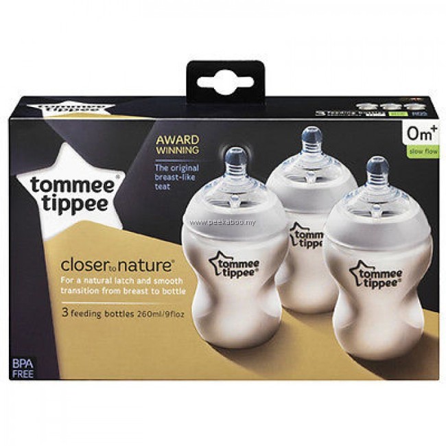 Tommee Tippee Closer to Nature Bottle 260ml 3Pk