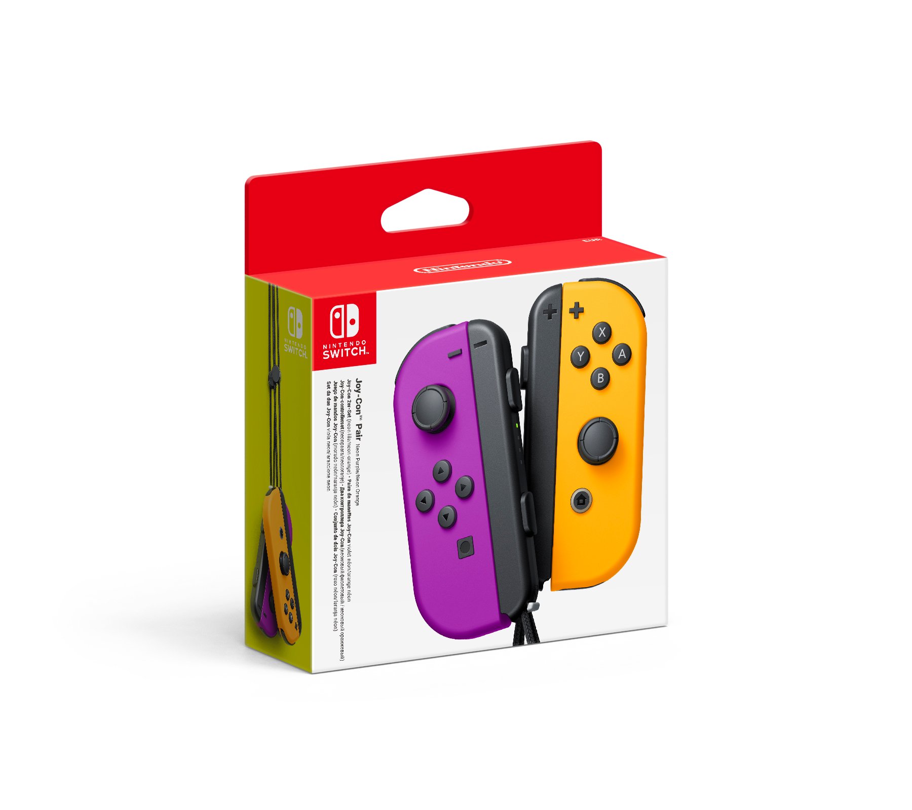 Nintendo Switch Joy-Con Controller Pair - Neon Purple (L)&Neon Orange (R) - Videospill og konsoller