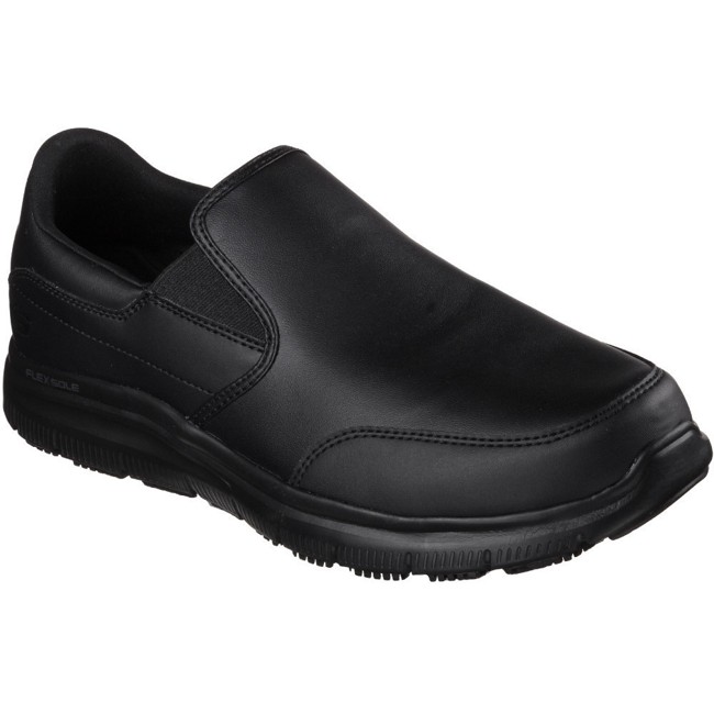 Skechers Mens Flex Advantage Slip Resistant Bronwood Slip On Shoes