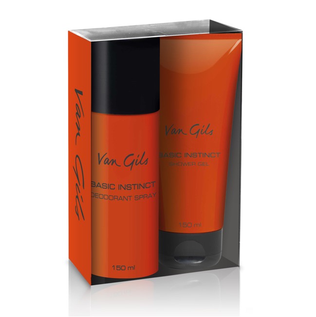 Van Gils - Basic Instinct Deo Spray 150 ml + Showergel 150 ml - Gavesæt