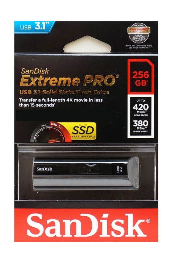 Køb Sandisk - USB Extreme 3.1 PRO Flash Drive 256GB 420MB ...