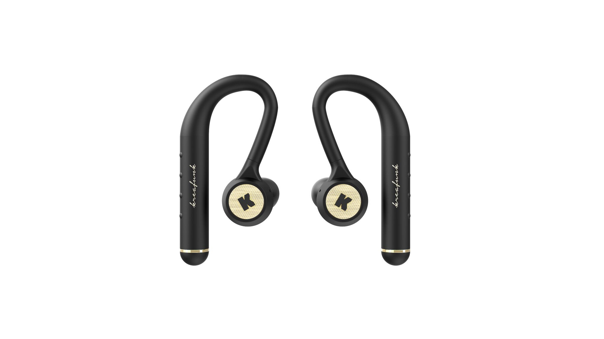 KreaFunk - bGEM Bluetooth Headphones - Black/Gold (kfkm02)