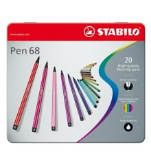 Stabilo - Pen 68 - Metalæske med 20 Tusser