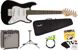 Squier By Fender - Mini Stratocaster V2 - 3/4 Str. - Elektrisk Guitar Start Pakke (Black) thumbnail-1