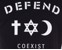 Defend Paris 'Coexist' T-shirt - Sort thumbnail-3