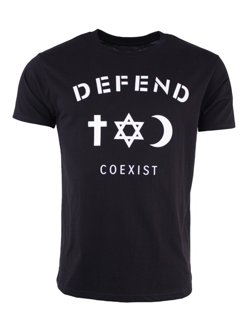 Defend Paris 'Coexist' T-shirt - Sort