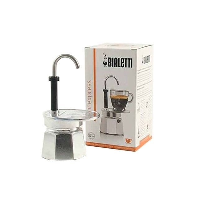 Bialetti Mini Express - Stovetop Espresso Coffee Maker - Aluminium - 1 Cup