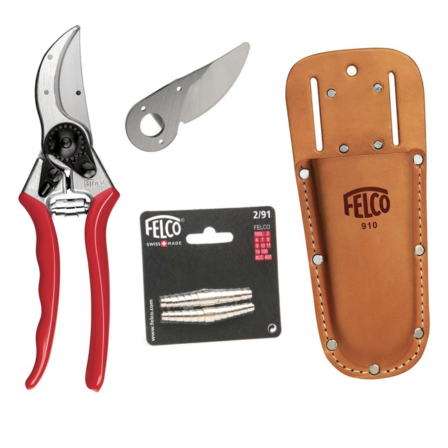 Genuine Felco Model 2 secateurs and spares kit - holster - blade - springs