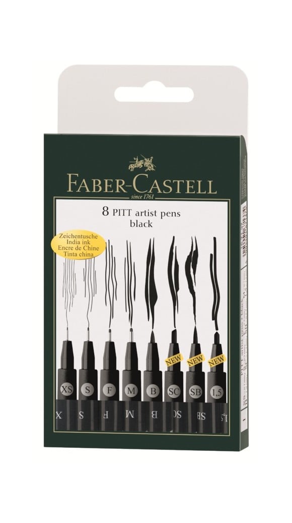 Buy FaberCastell Pitt Artist Pen India ink pen, wallet